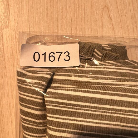 Womens Green Striped Maxi Tank Shirt Dress M Beach Vacation Cruise Summer - Picture 12 of 12